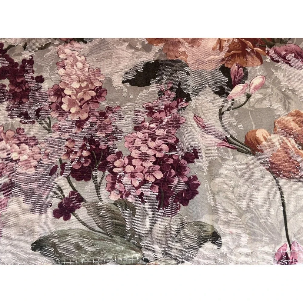 Vintage Quilted Fabric Floral Bouquet Roses Lilacs, Muted Foliage Placemats Set